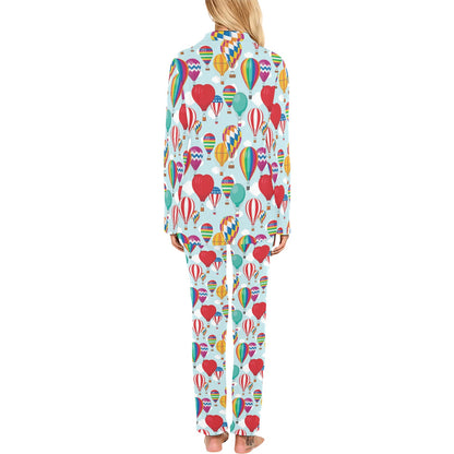 Ballon Pattern Print Design 07 Women's Long Pajama Set