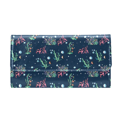 Seaweed Print Design LKS306 Women's Trifold Wallet
