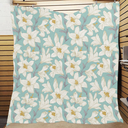 Lily Pattern Print Design 02 Premium Quilt
