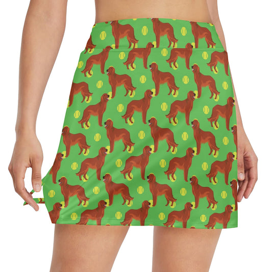 Setters Irish Print Design LKS302 17" Golf & Pickleball Skort with Pockets