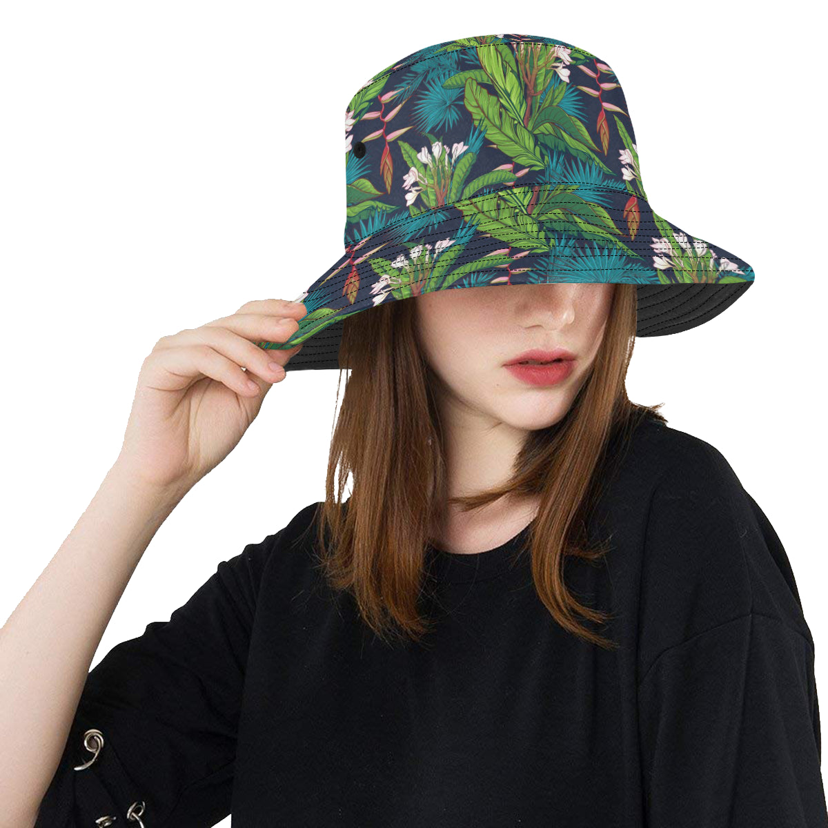 Rainforest Pattern Print Design RF01 Unisex Bucket Hat