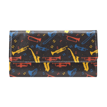 Saxophone Print Design LKS407 Women's Trifold Wallet