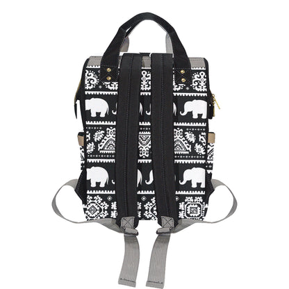 Elephant Pattern Diaper Bag Backpack
