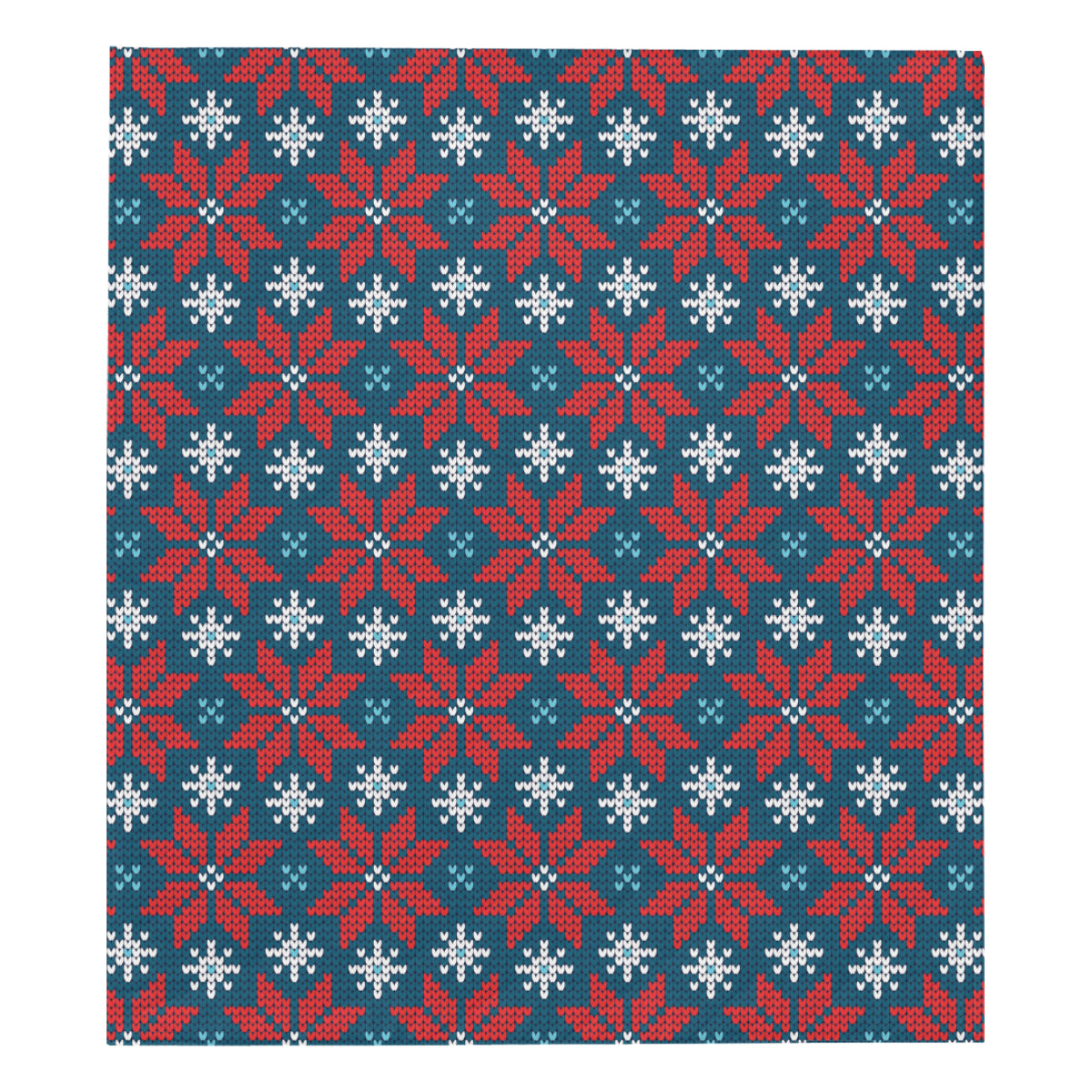Poinsettia Pattern Print Design A02 Premium Quilt