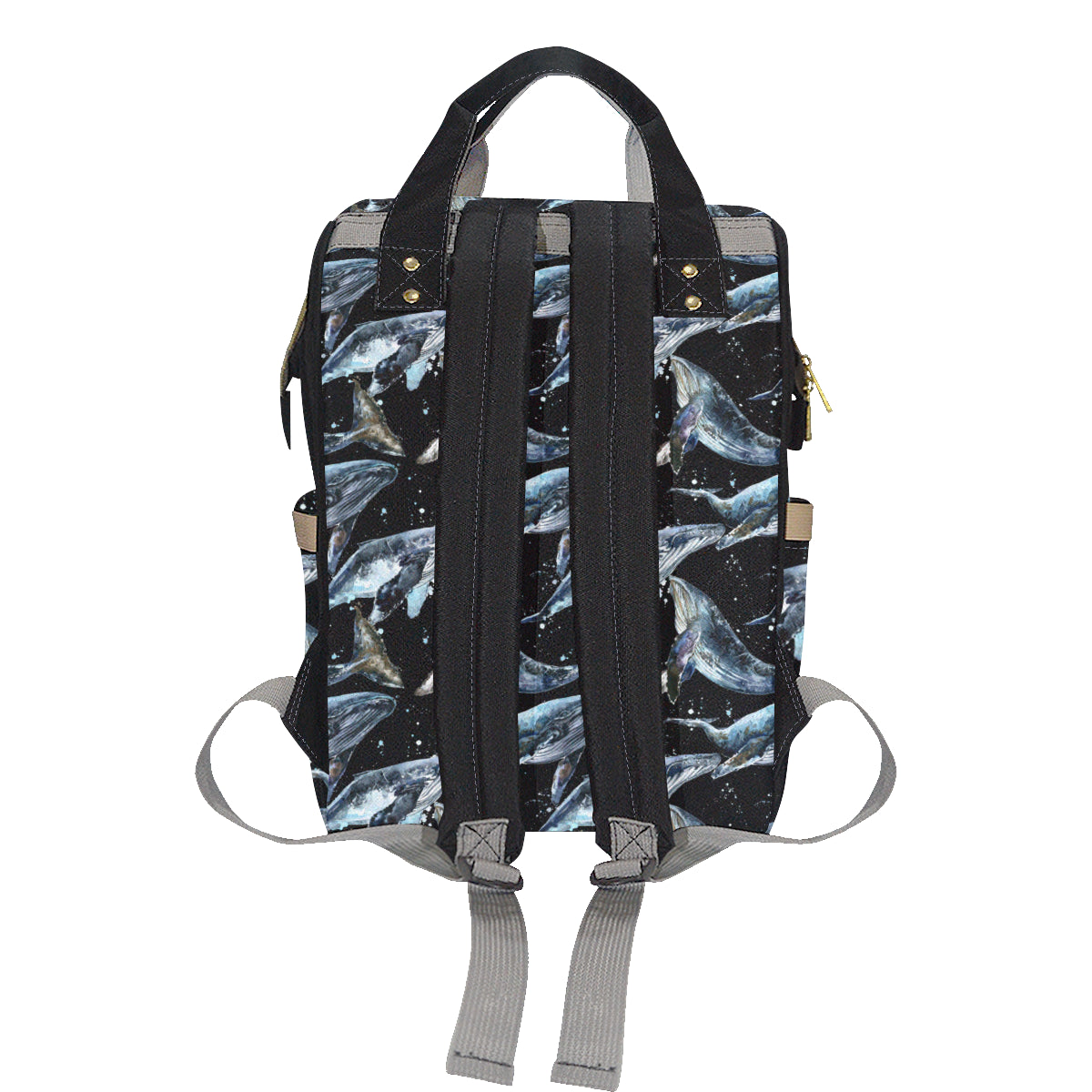 Humpback Whale Pattern Print Design 01 Diaper Bag Backpack