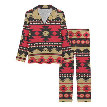 Navajo Pattern Print Design A04 Women's Long Pajama Set