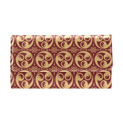 Yin Yang Style Pattern Design Print Women's Trifold Wallet