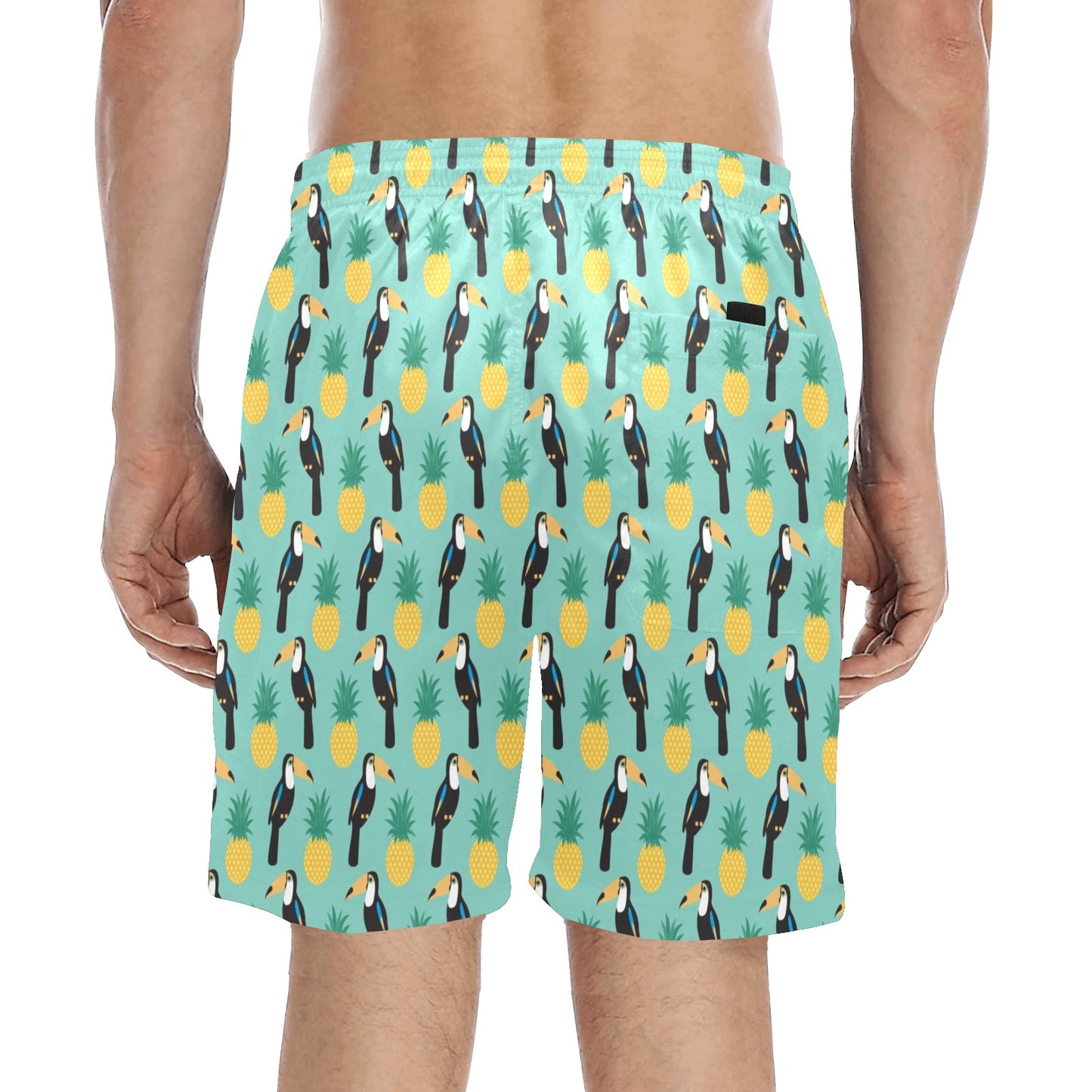 Toucan Print Design LKS301 Men's Swim Trunks Beach Shorts