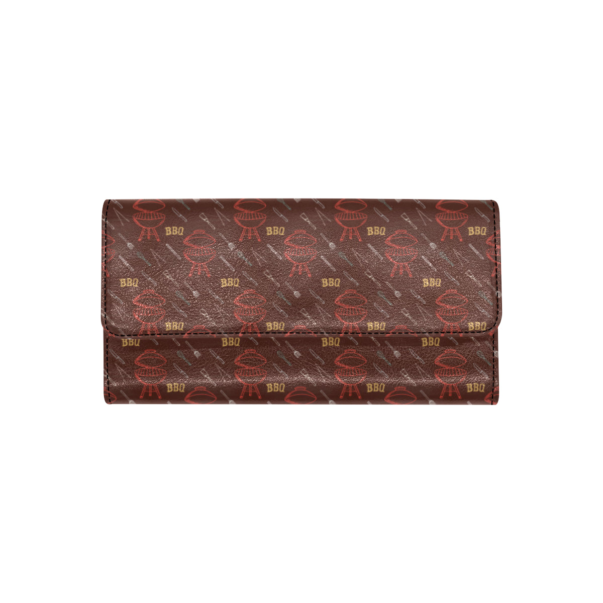 Barbecue Pattern Print Design 01 Women's Trifold Wallet