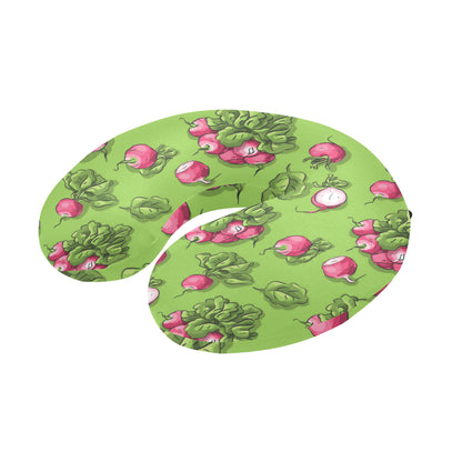 Radish Pattern Print Design A05 U-Shaped Travel Neck Pillow
