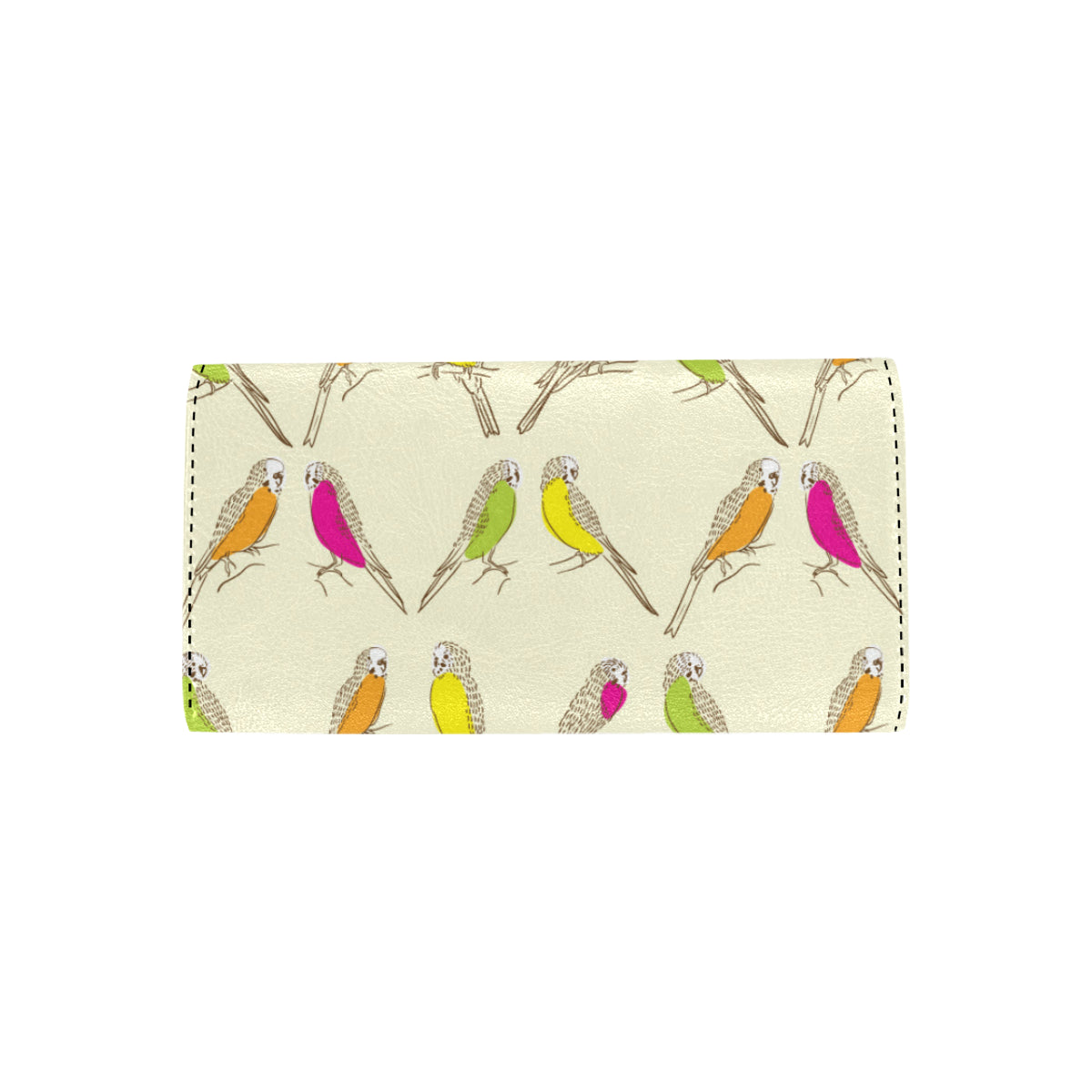 Parakeet Pattern Print Design A01 Women's Trifold Wallet