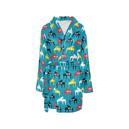 Piano Print Design LKS403 Women's Fleece Robe