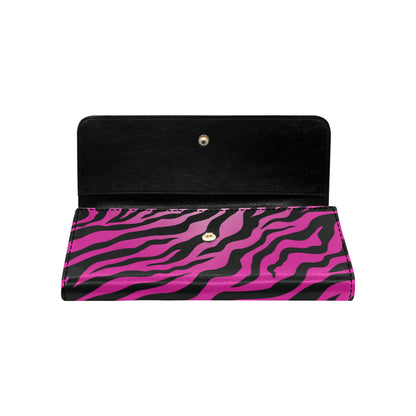 Pink Zebra Women's Trifold Wallet