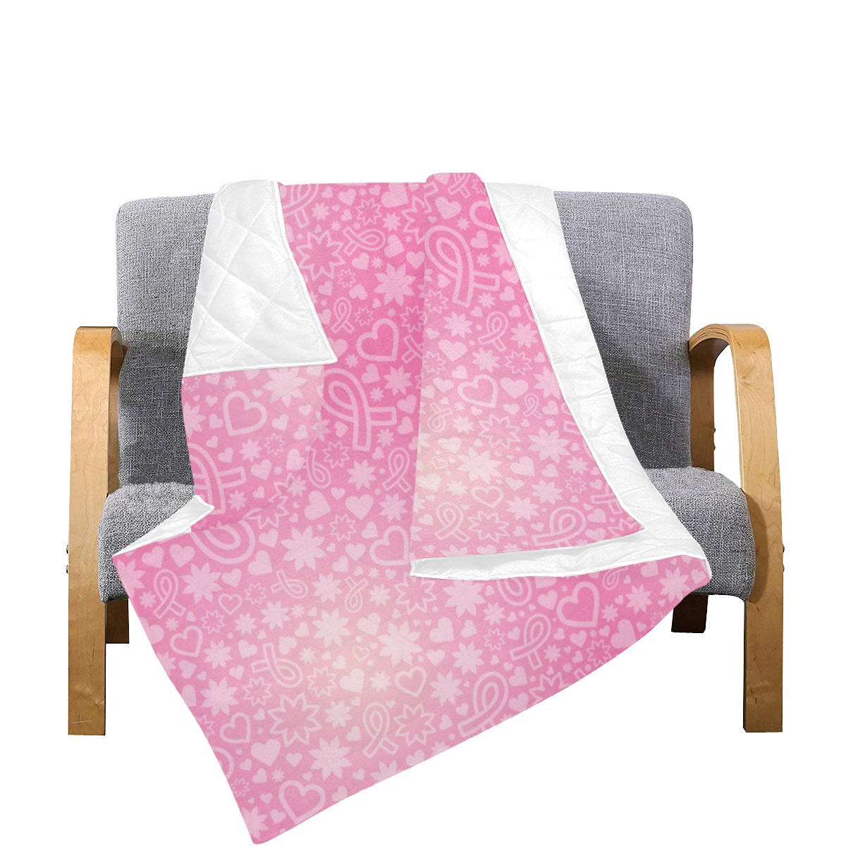 Breast cancer Pattern Print Design 02 Premium Quilt