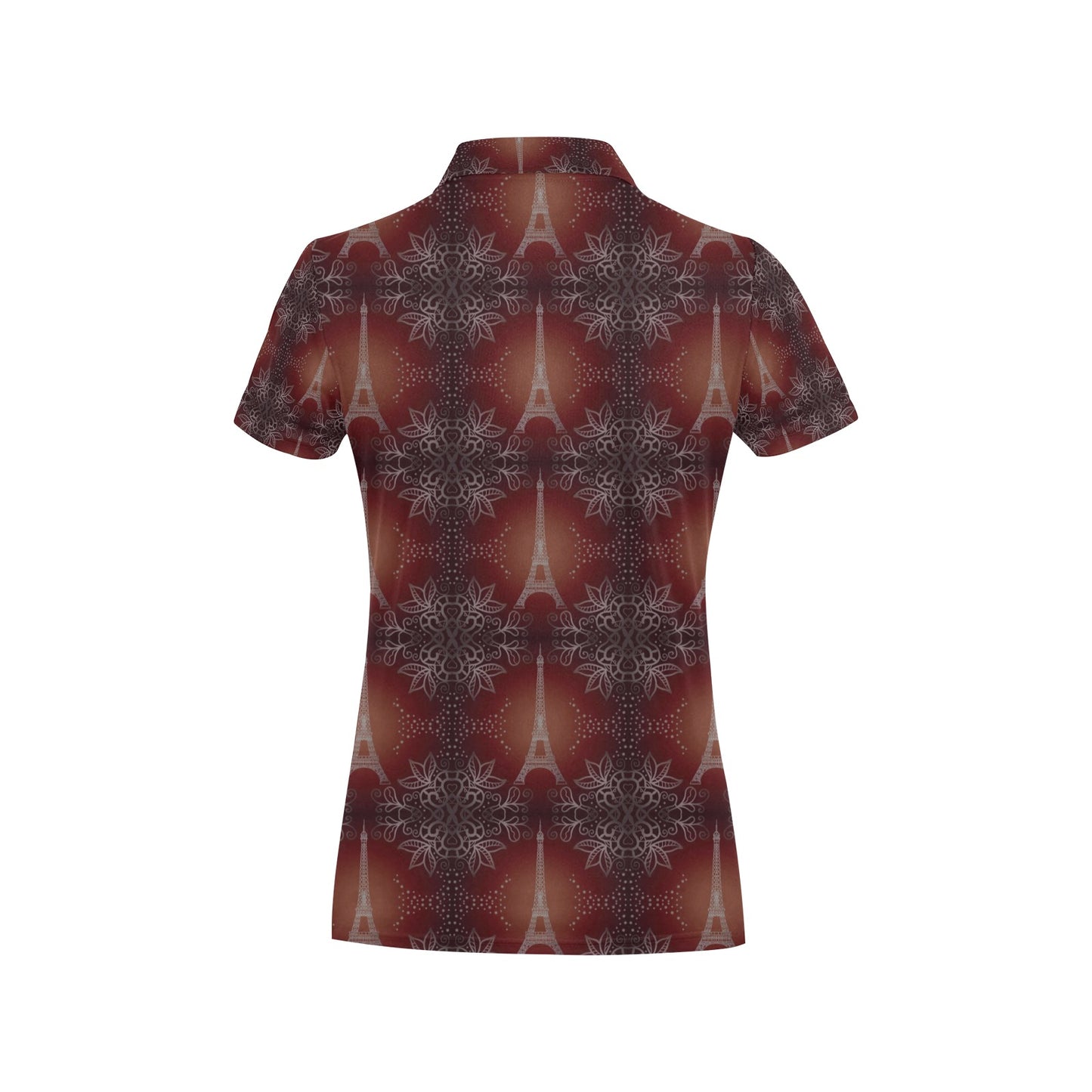 Eiffel Tower Drawing Print Women's Polo Shirt