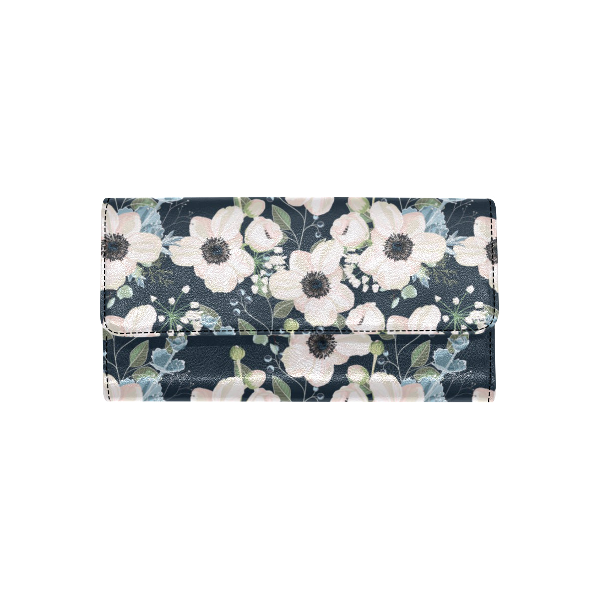 Anemone Pattern Print Design AM02 Women's Trifold Wallet