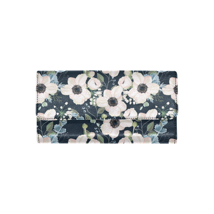 Anemone Pattern Print Design AM02 Women's Trifold Wallet