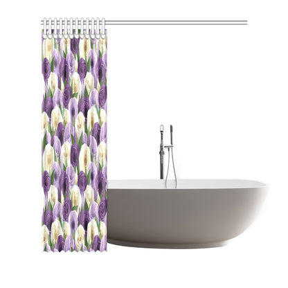 Lisianthus Pattern Print Design LT01 Shower Curtain
