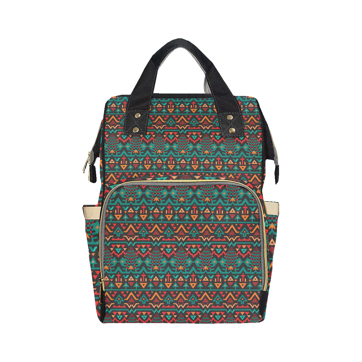 Aztec Pattern Print Design 04 Diaper Bag Backpack