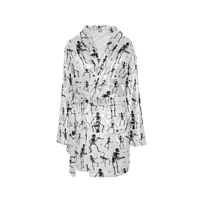 Skeleton Music Player Print Design LKS303 Women's Fleece Robe