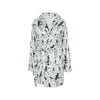 Skeleton Music Player Print Design LKS303 Women's Fleece Robe