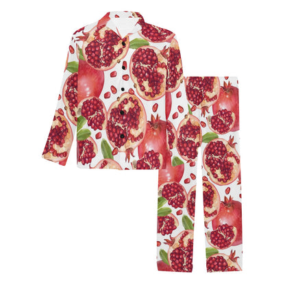 Pomegranate Pattern Print Design PG03 Men's Long Pajama Set