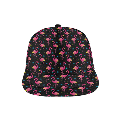 Flamingo Pink Neon Print Pattern Snapback Cap