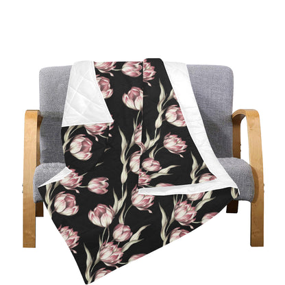 Tulip Pink Pattern Print Design TP02 Premium Quilt