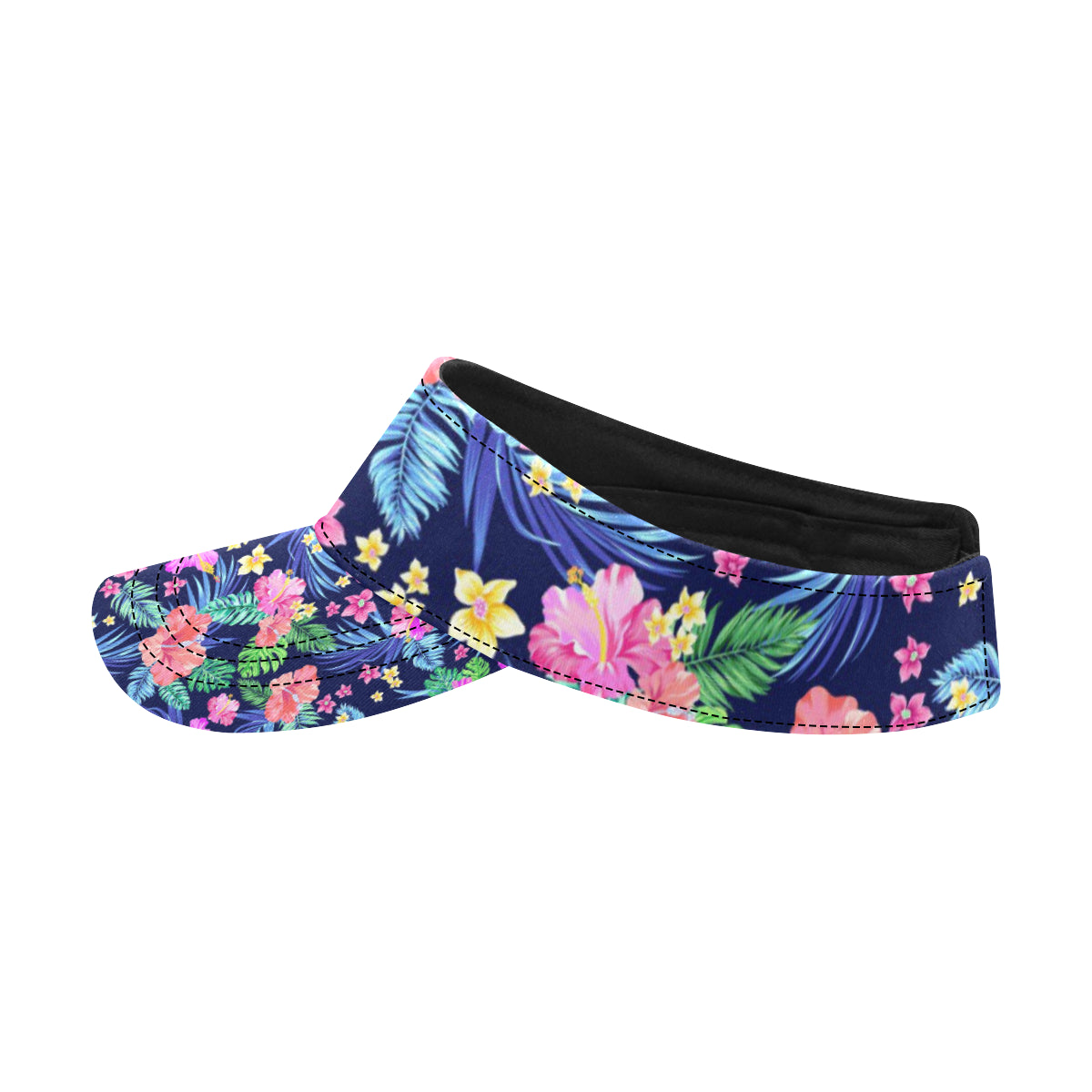 Neon Hibiscus Pattern Print Design HB016 Unisex Sun Visor