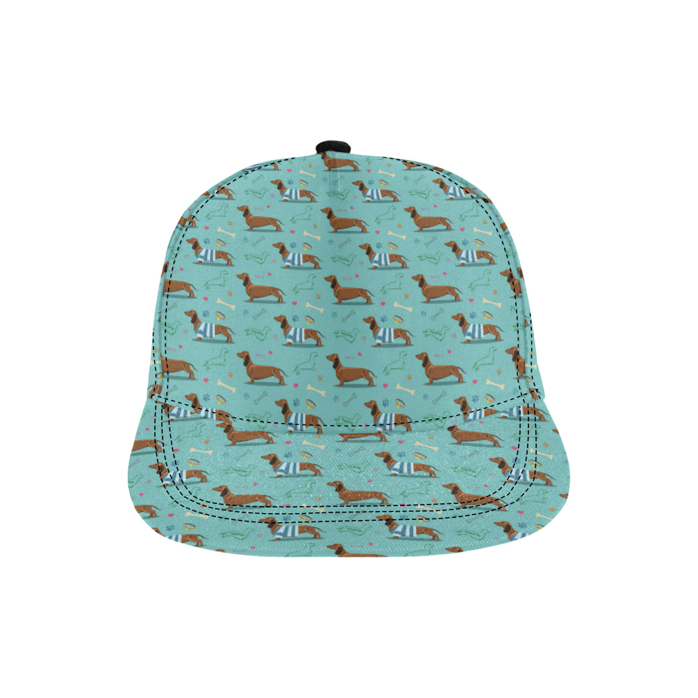Dachshund Paw Decorative Print Pattern Snapback Cap