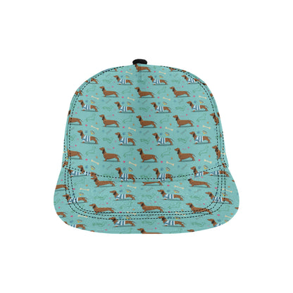 Dachshund Paw Decorative Print Pattern Snapback Cap