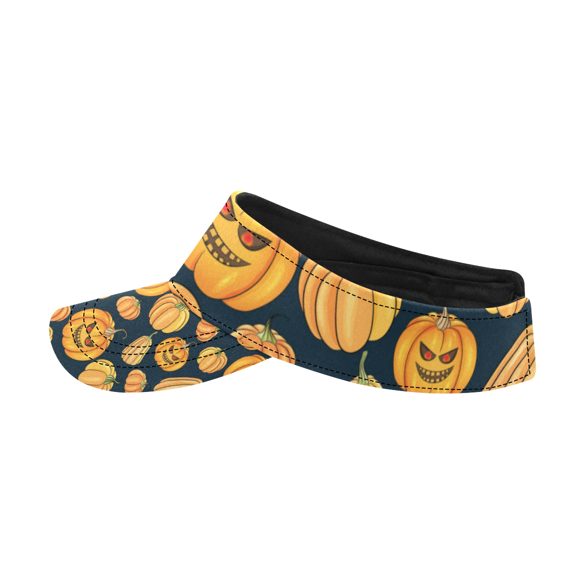 Pumpkin Halloween Pattern Print Design A04 Unisex Sun Visor