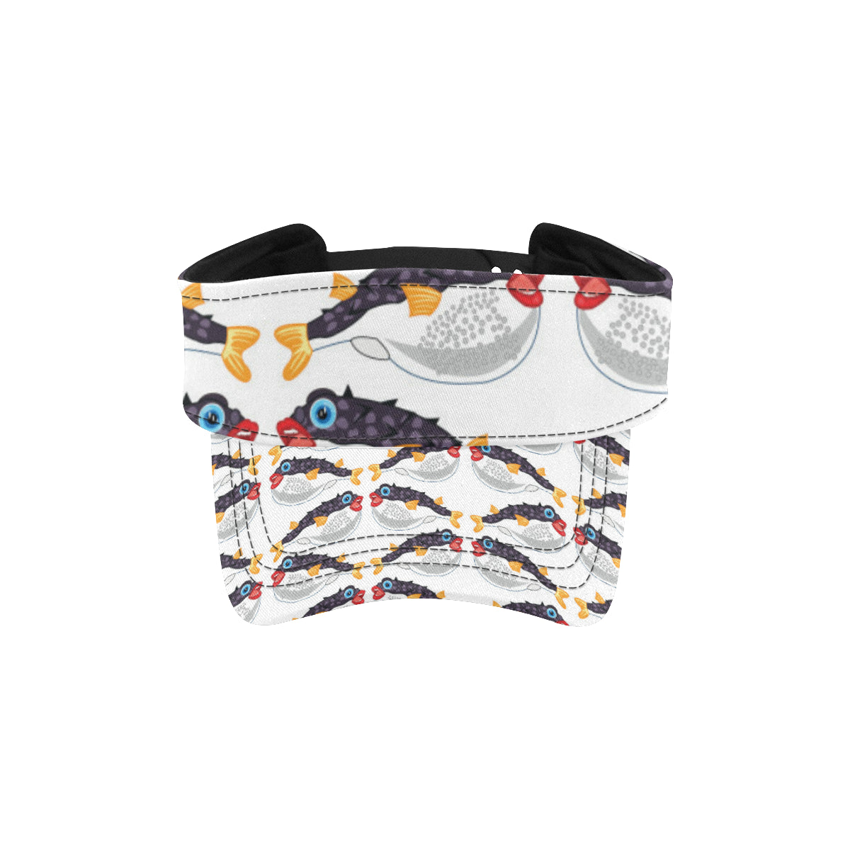 Fugu Pattern Print Design 03 Unisex Sun Visor