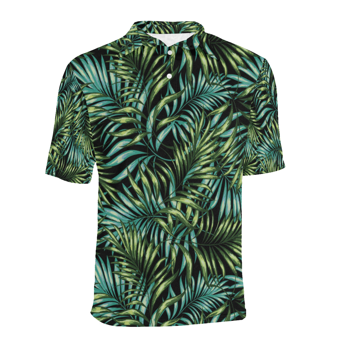 Tropical Flower Pattern Print Design TF08 Men Polo Shirt