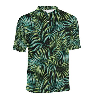 Tropical Flower Pattern Print Design TF08 Men Polo Shirt