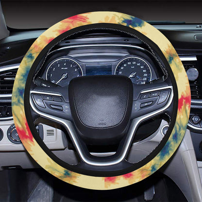 Tie Dye Print Design LKS302 Steering Wheel Cover with Elastic Edge