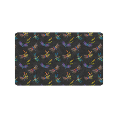 Dragonfly Colorful Realistic Print Rubber Doormat