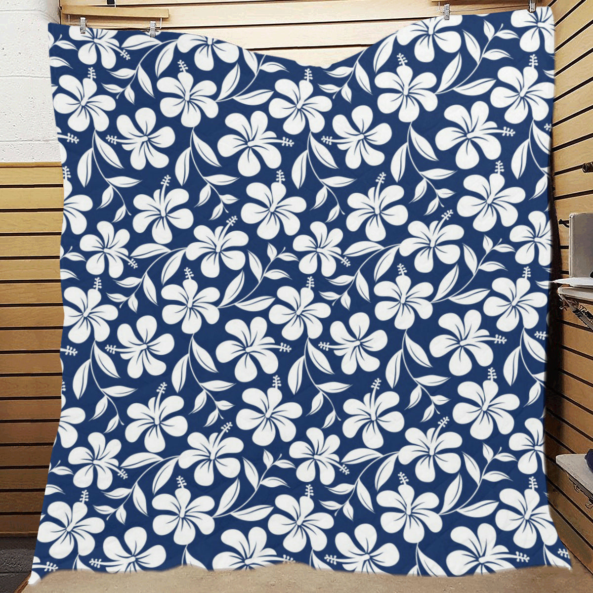 Hibiscus Pattern Print Design HB031 Premium Quilt