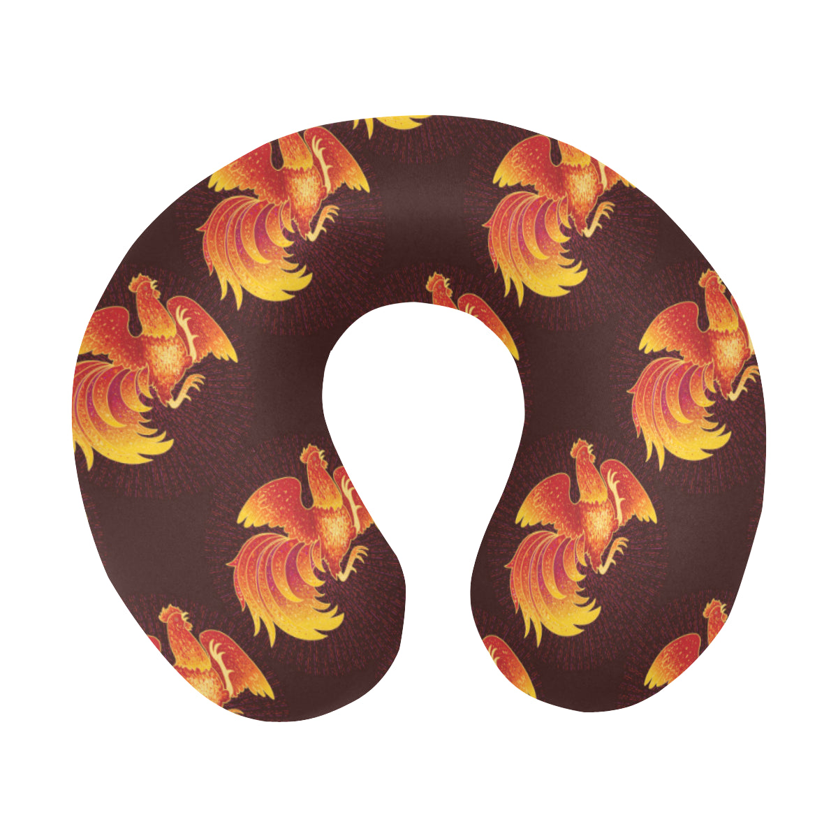 Rooster Pattern Print Design A04 U-Shaped Travel Neck Pillow