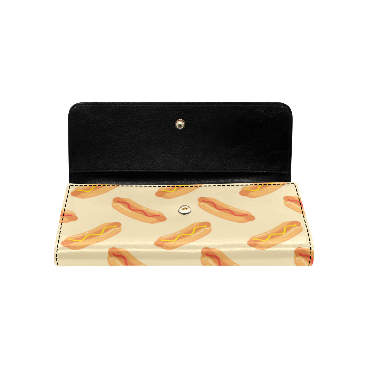 Hot Dog Pattern Print Design 05 Women's Trifold Wallet