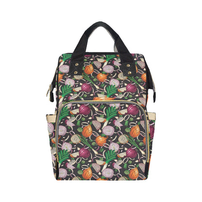 Onion Pattern Print Design A03 Diaper Bag Backpack