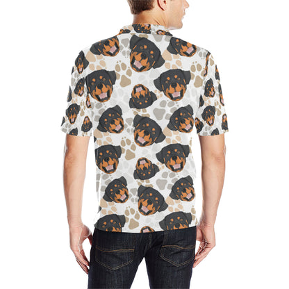 Rottweiler Pattern Print Design A03 Men Polo Shirt