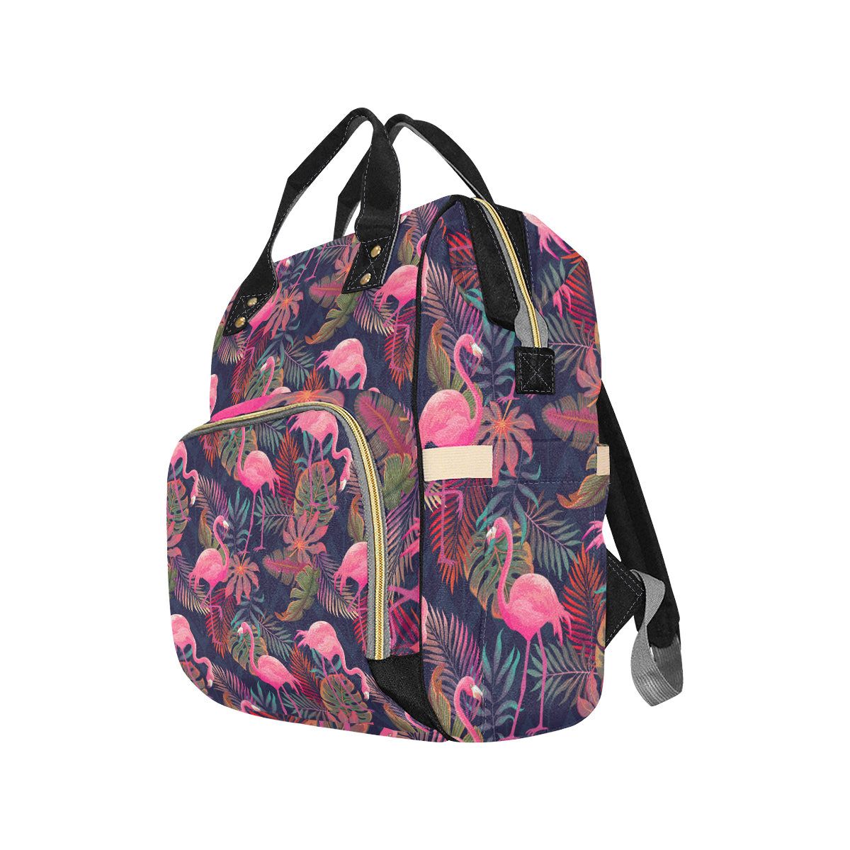 Flamingo Tropical Pattern Diaper Bag Backpack