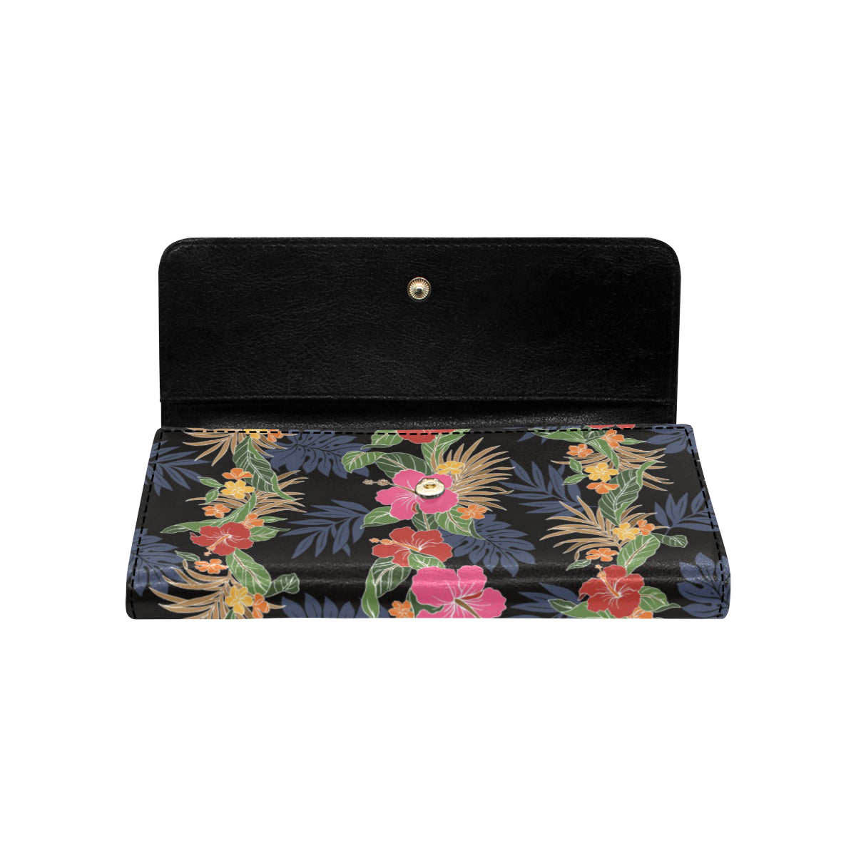 Hawaiian Themed Pattern Print Design H011 Women's Trifold Wallet