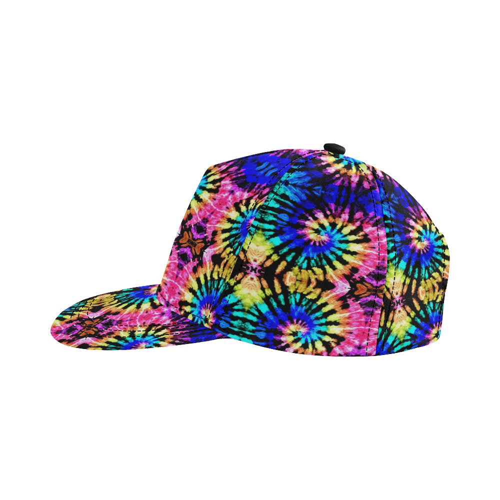 Tie Dye Rainbow Design Print Snapback Cap