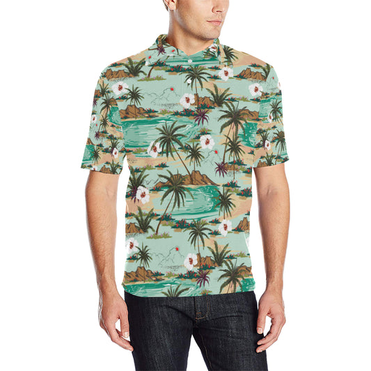 Pacific island Pattern Print Design A03 Men Polo Shirt