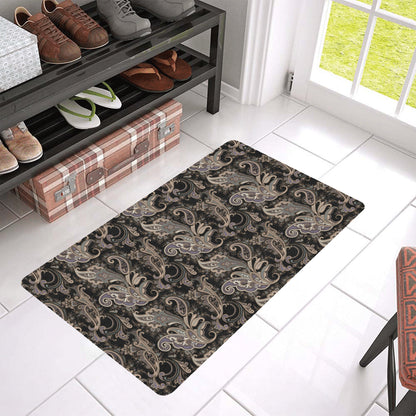 Paisley Mandala Design Print Rubber Doormat