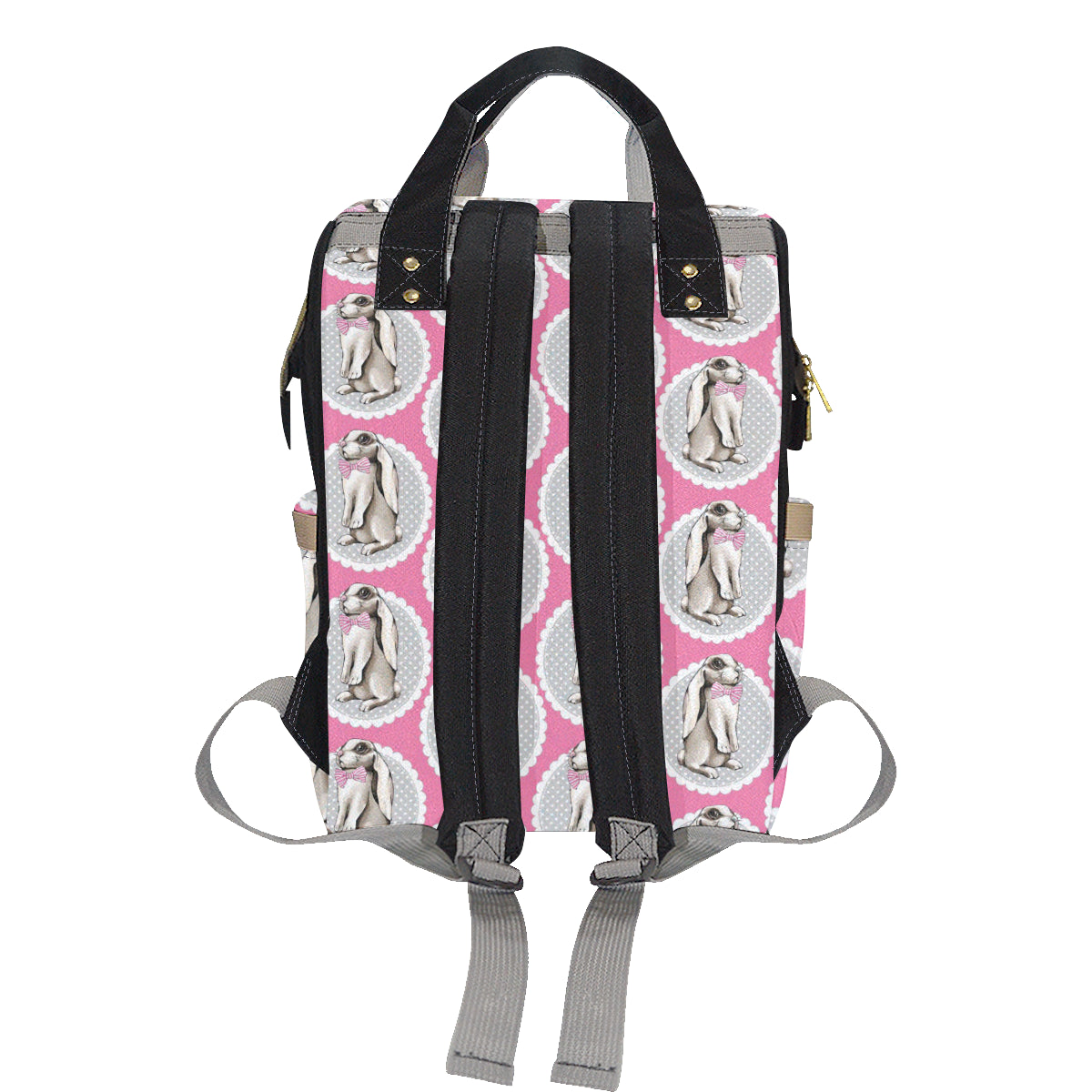 Rabbit Pattern Print Design RB019 Diaper Bag Backpack