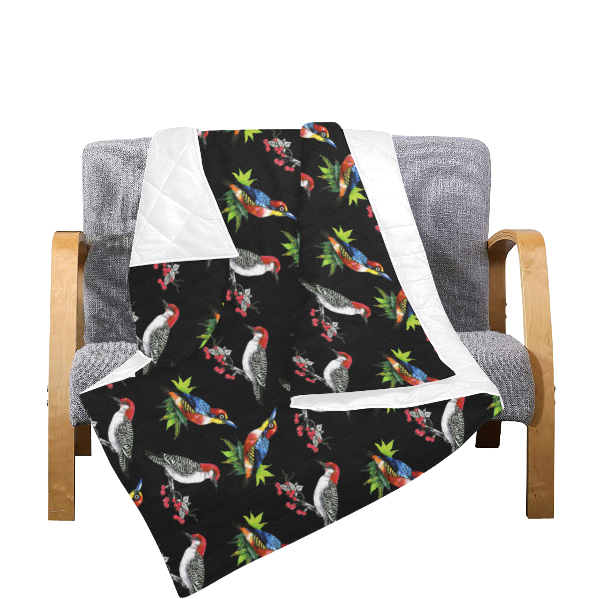 Birds Pattern Print Design 06 Premium Quilt