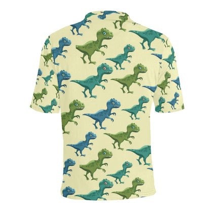 T Rex Pattern Print Design A04 Men Polo Shirt